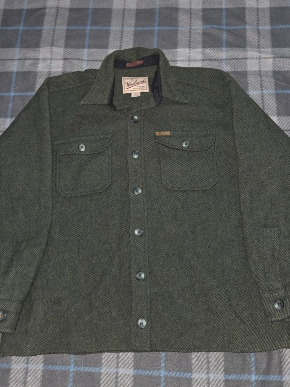 vintage woolrich button up flannel shirt wool